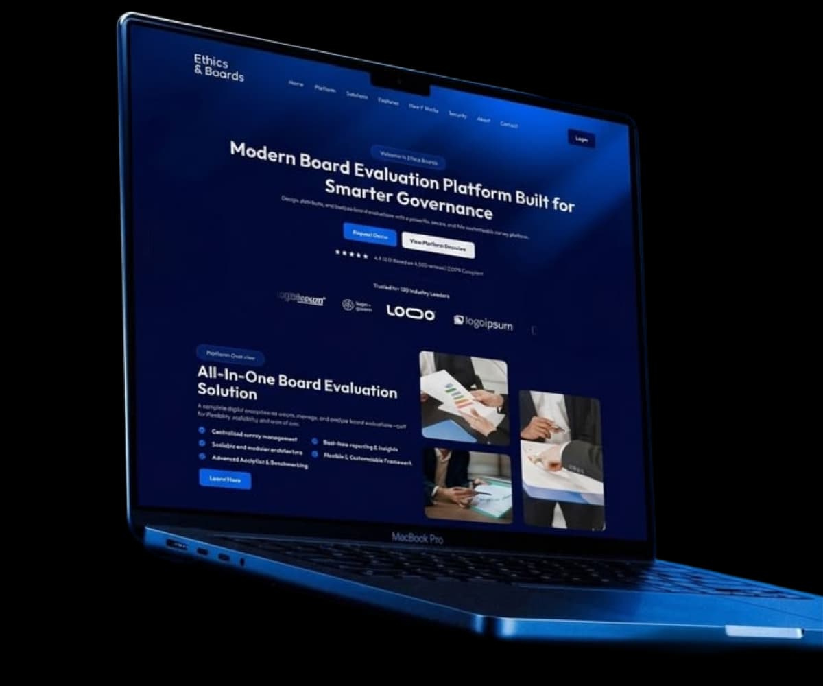 3D Laptop Application Mockup